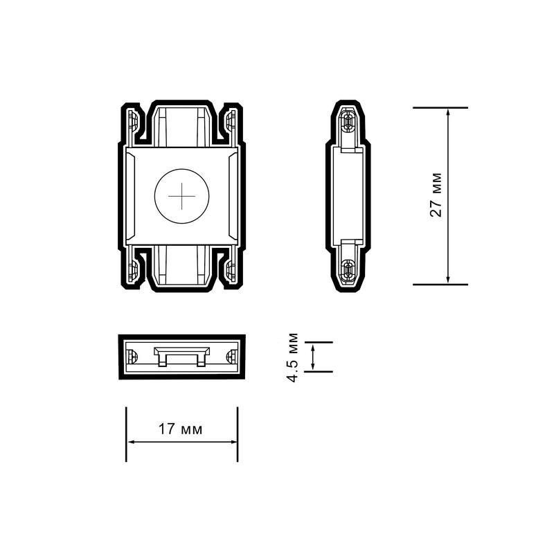  Коннектор I-образный MTR16 CI-BL накладной шинопровод низковольтный черн. Pro JazzWay 5057272 фото в каталоге от BTSprom.by