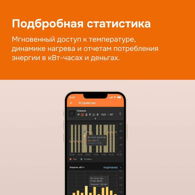  Терморегулятор для теплого пола с Wi-Fi оz Welrok 4660251140618 фото в каталоге от BTSprom.by