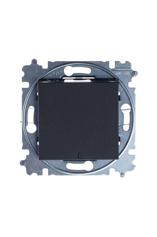  Переключатель 1-кл. СП Levit IP20 с подсветкой ориентацион. антрацит/дым. черн. ABB 2CHH590646A6063 фото в каталоге от BTSprom.by