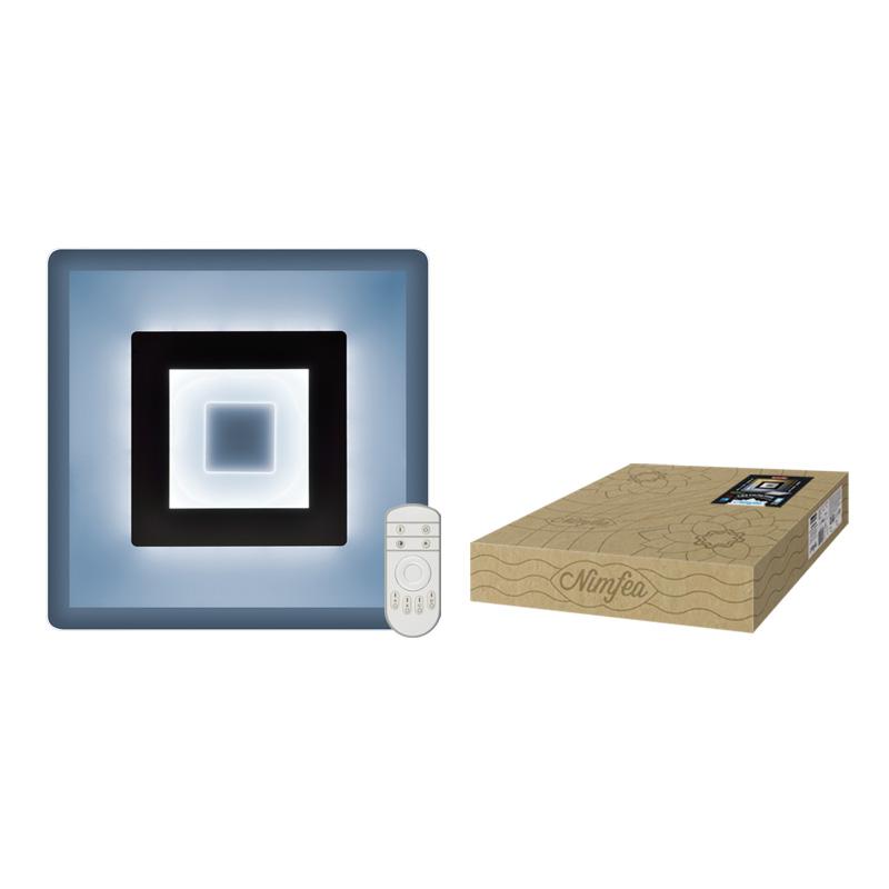 светильник потолочныйled dlc-n501 38w glass/clear nimfea диммир. пульт ду (в/к) 3000к/4000к/6500к стекло fametto ul-00003927 от BTSprom.by