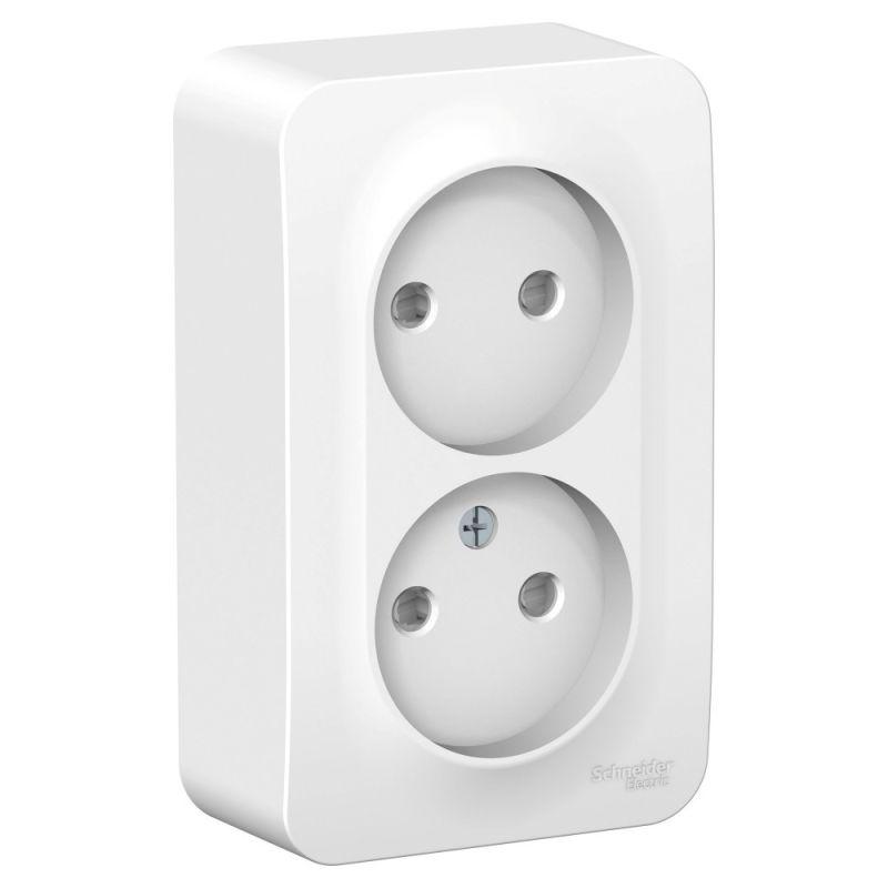 розетка 2-м оп blanca 16а ip20 250в без заземл. защ. шторки с изолир. пластиной бел. se blnra001211 от BTSprom.by