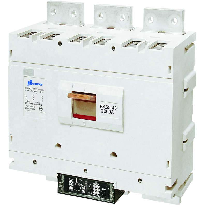 выключатель автоматический 3п 1600а ва56-43-305210-20 ухл3 690в контактор 1021223 от BTSprom.by