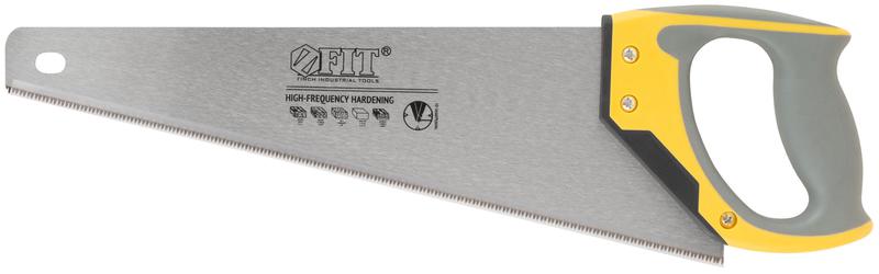  Ножовка по дереву мелкий каленый зуб 14 ТPI 3D заточка 3К пласт.прорезиненная ручка профи 400мм FIT 40482 фото в каталоге от BTSprom.by