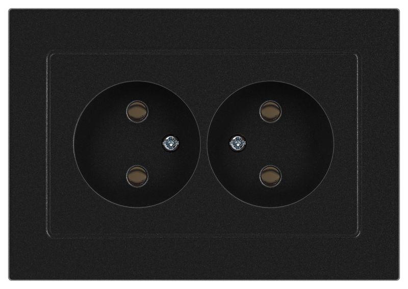 розетка 2-м сп accent 6-204-05 16а ip20 250в 2p al/cu антрацит intro б0063465 от BTSprom.by