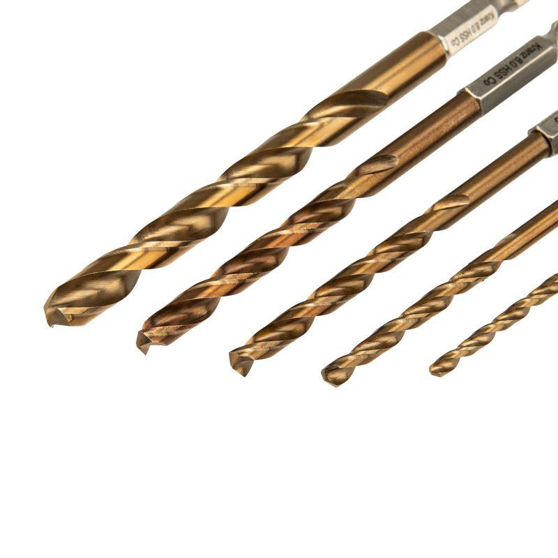  Набор сверл по металлу "Кобальт" 3-8 мм Р6М5К5 шестигранный хвостовик (5 предметов) Kranz KR-91-0634 фото в каталоге от BTSprom.by