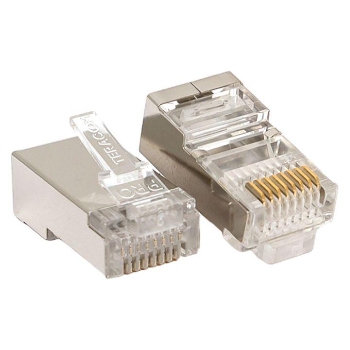 коннектор rj45 (8p8c) кат.5e экранир. 30мкд универс. (уп.20шт) teracom pro ekf trp-plug-5eftp-20 от BTSprom.by