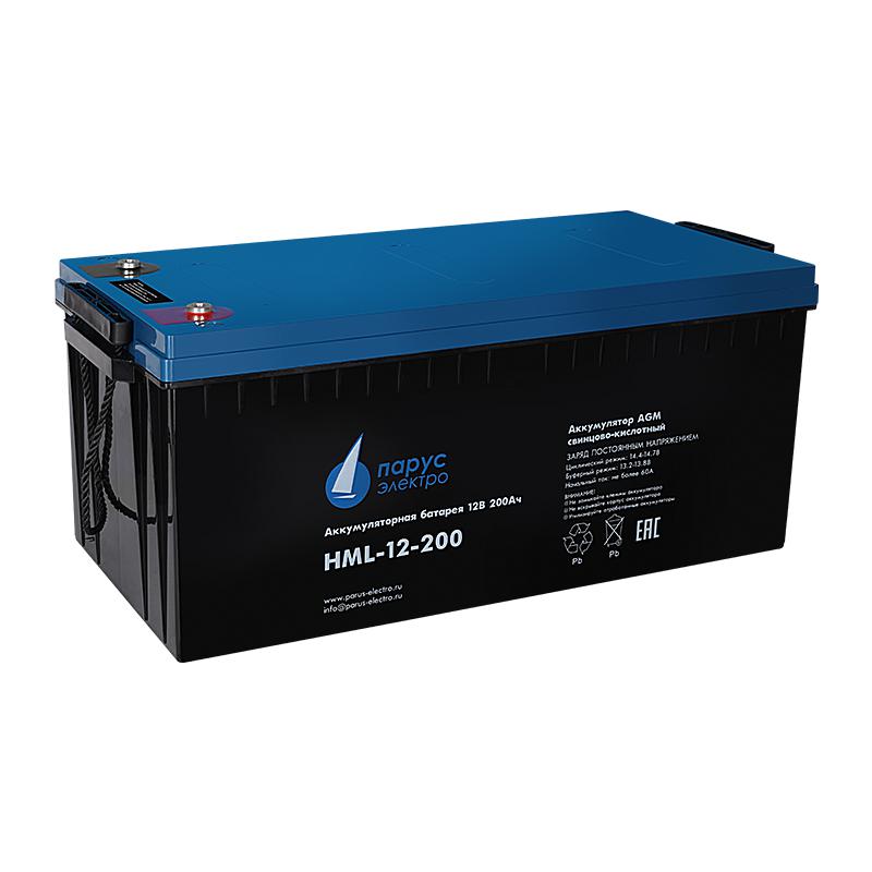 батарея аккумуляторная hml-12-200 свинцово-кислотная 12в/200а.ч парусэлектро hml-12-200 от BTSprom.by