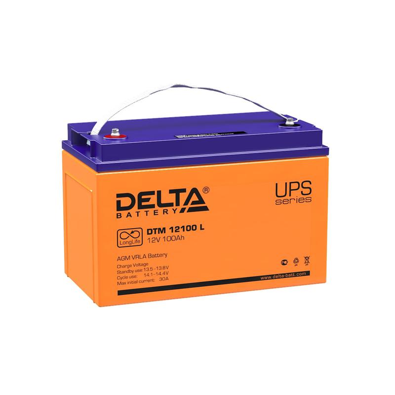 аккумулятор ups 12в 100а.ч dtm 12100 l delta 4614010640002 от BTSprom.by