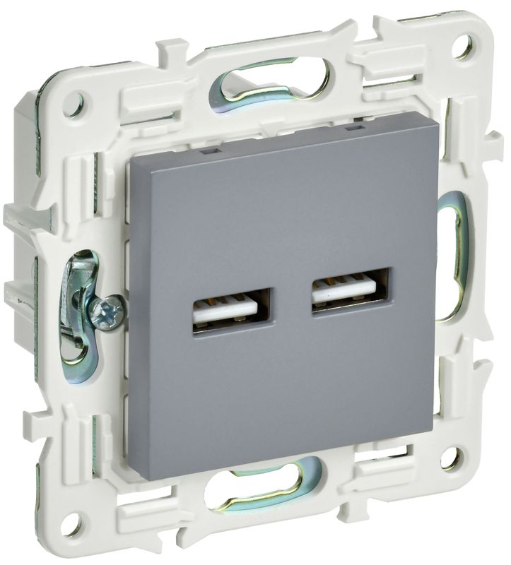 розетка usb a+a 3.1а skandy sk-r15gr сер. iek sk-u21-d31-k03 от BTSprom.by