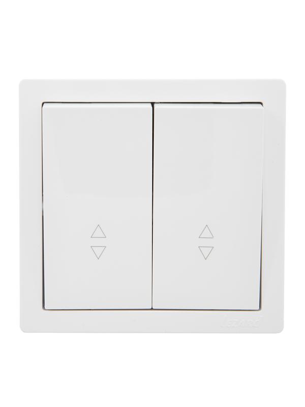 выключатель 2-клав. проходной leto бел. lezard 752-0200-106 от BTSprom.by