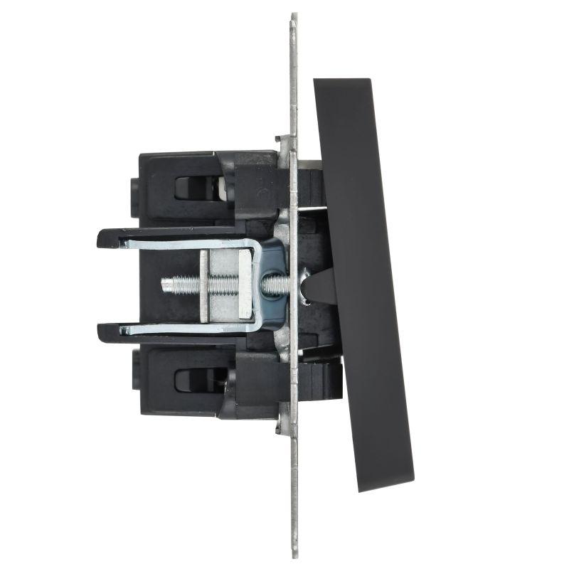  Выключатель 1-кл. СП BRITE ВС10-1-1-БрГ 10А с индик. механизм графит IEK BR-V10-1-10-K53 фото в каталоге от BTSprom.by