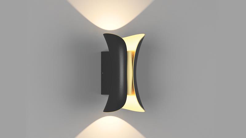 бра декоративное gw-8610-6-blg-ww 6вт 3000к ip54 черн./зол. designled 00-00007103 от BTSprom.by