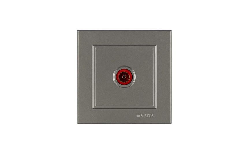 розетка телевизионная проходная tv сп karea 16а ip20 зел. makel 56052007 от BTSprom.by