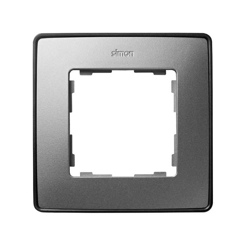 рамка 1-м simon82 detail графит/алюм. металл simon 8201610-293 от BTSprom.by