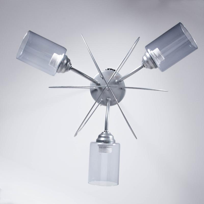  Светильник "Орбиталь" 131 (плафон 8386) НСБ 01-3х60-177 Е27 ИУ потолочн. хром Элетех 1005404477 фото в каталоге от BTSprom.by