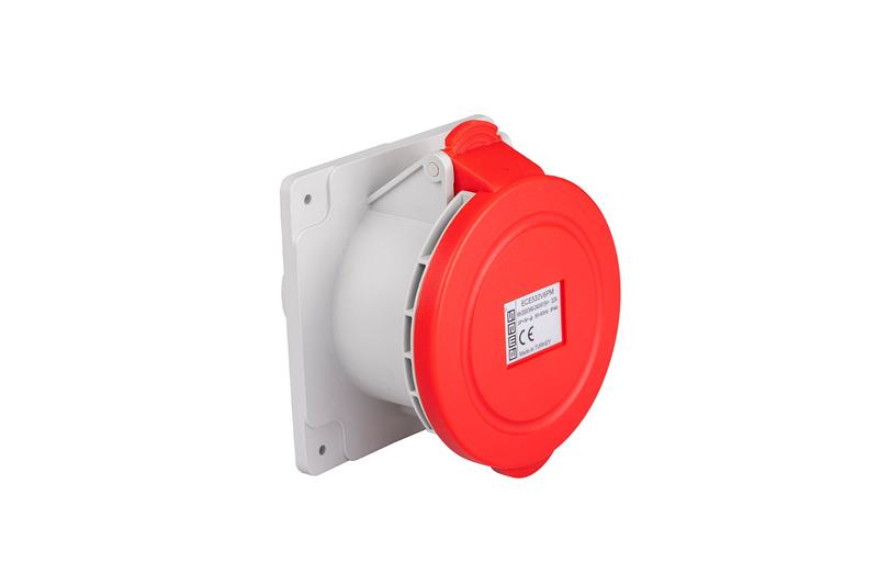 корпус с гнездом монтаж на перегородке 5х32а (3p+n+e) стандарт cee norm винтовое подкл. (200/346-240/415в ac) ip44 emas ece532v6pm от BTSprom.by