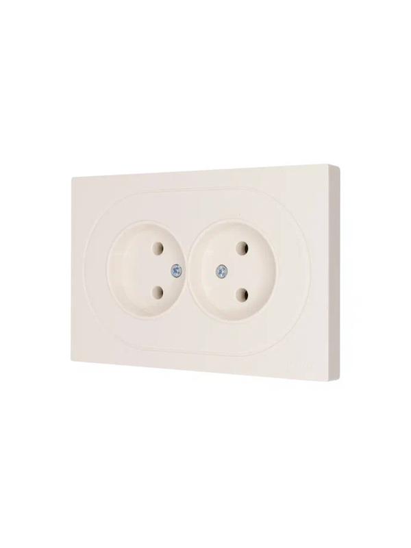  Розетка 2-м СП OSEN без заземл. ПБТ механизм сл. кость LEZARD 743-9000-128B фото в каталоге от BTSprom.by