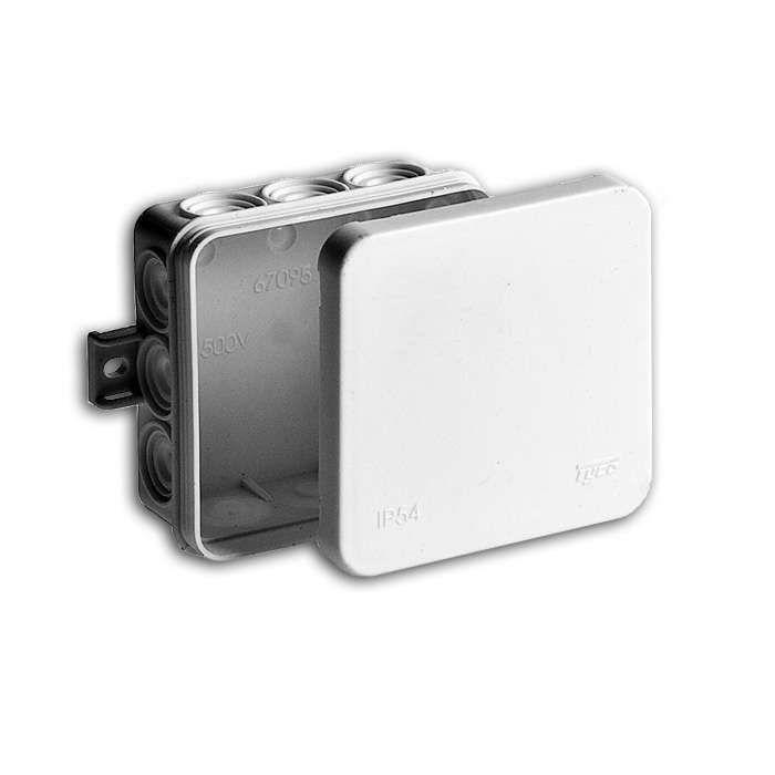 коробка распределительная оп 100х100х35мм 12 вводов ip54 бел. ruvinil 67095б от BTSprom.by