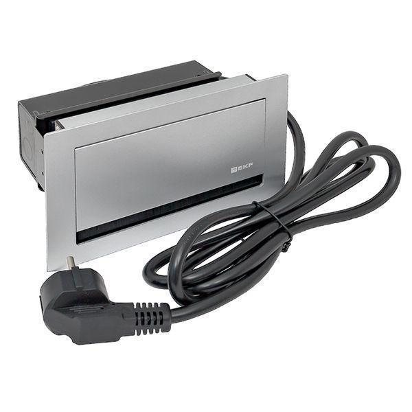  Лючок встраиваемый настольный 4 модуля C-Line EKF cl-vnl-4-s фото в каталоге от BTSprom.by