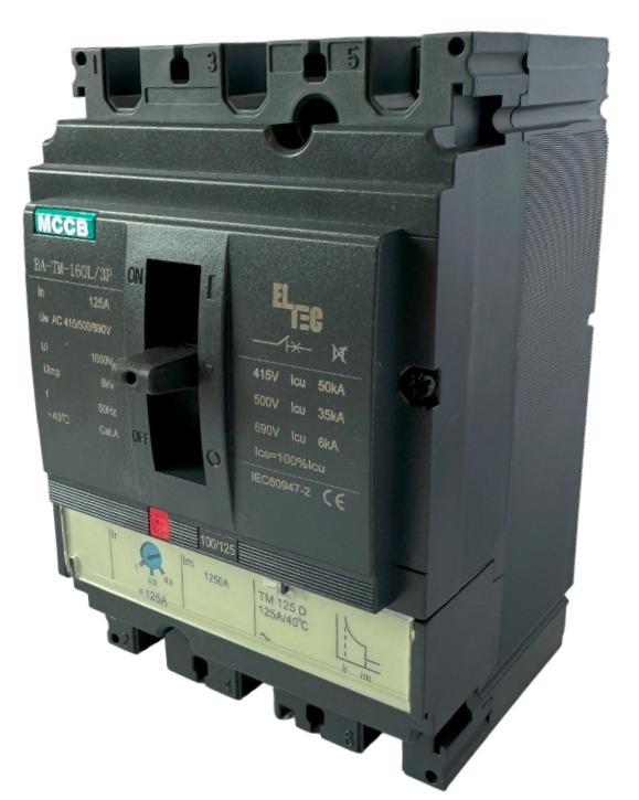  Выключатель автоматический MCCB BA-TM-160L/3P 125А (термомагнитый ТМ ICU:50KA) ELTEC 1200125 фото в каталоге от BTSprom.by