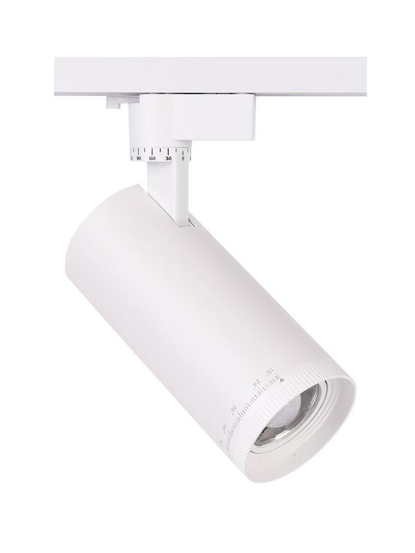 светильник светодиодный трековый ptr 0728 zoom 28вт 3000к ip40 15-60град. wh бел. pro jazzway 5034341 от BTSprom.by