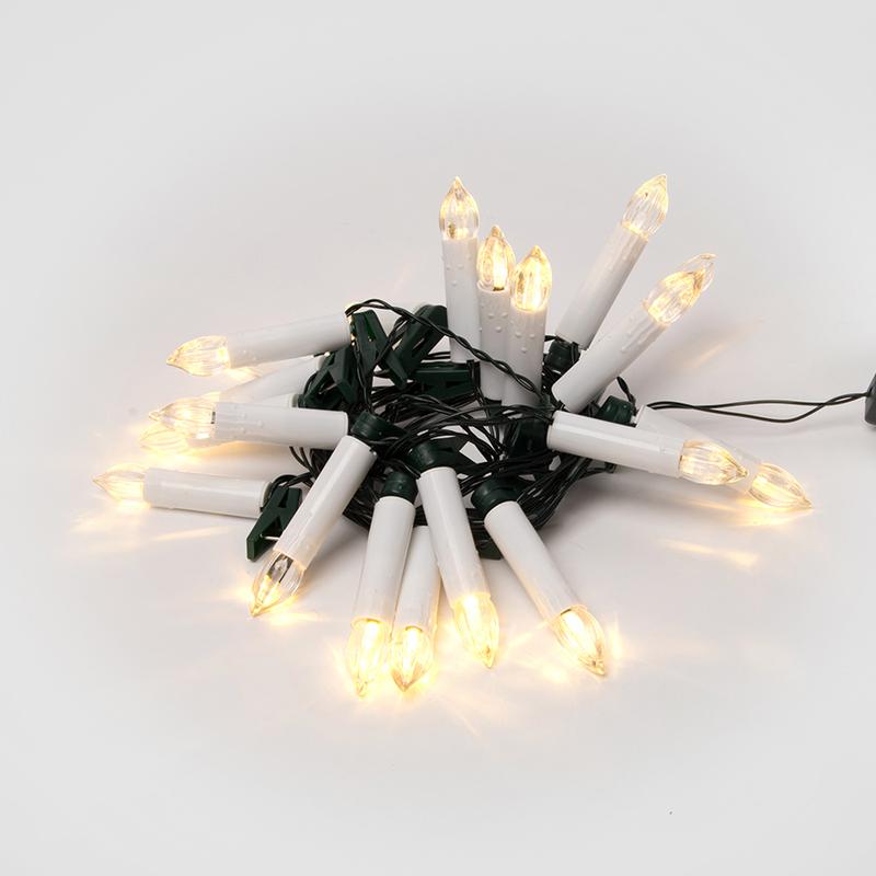 гирлянда светодиодная uld-s0400-020/sga warm white ip20 candles «свечки» 4м тепл. бел. свет пост. свечение провод зел. uniel ul-00005468 от BTSprom.by