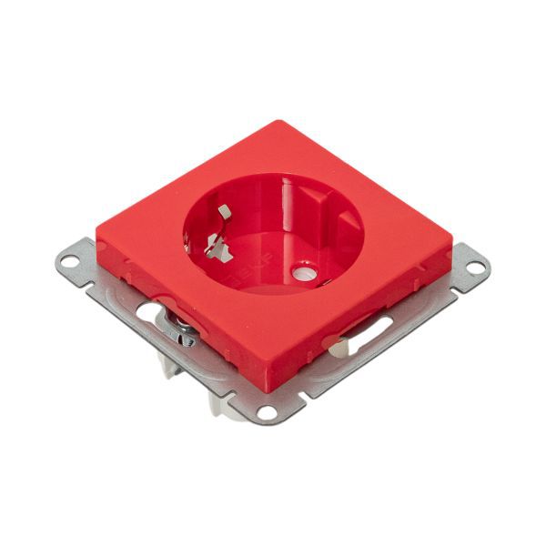  Розетка СП Эпика 16А с заземл. защ. шторки механизм красн. EKF UP1-SOR-111 фото в каталоге от BTSprom.by