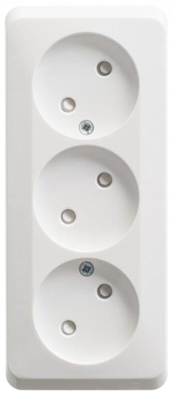 розетка 3-м оп этюд 16а ip20 250в без заземл. защ. шторки бел. se pa16-010b от BTSprom.by