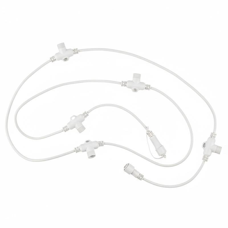 провод-шина для гирлянд ucx-f90 t05/2m/wh серии f90pro 2м 5 т-коннекторов шаг 50см статика/мерцание ip67 бел. uniel ul-00013220 от BTSprom.by