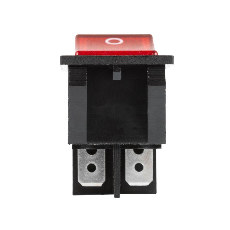  Выключатель клавишный 250В 25А (4с) ON-OFF красн. с подсветкой REXANT 36-2343 фото в каталоге от BTSprom.by