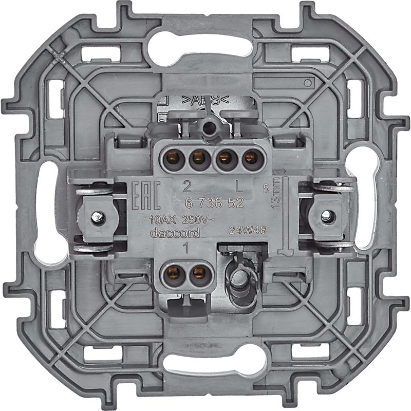  Переключатель 1-кл. Inspiria 10А IP20 250В 10AX механизм алюм. IEK 673652 фото в каталоге от BTSprom.by