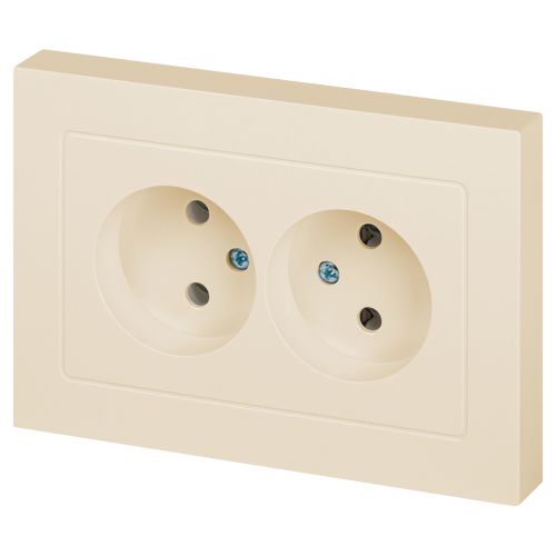  Розетка 2-м СП Accent 6-204-02 16А IP20 250В 2P AL/CU сл. кость Intro Б0063474 фото в каталоге от BTSprom.by