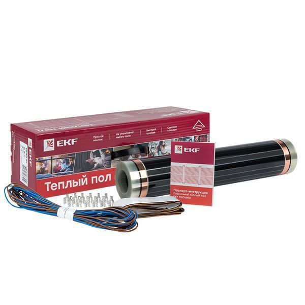 комплект "теплый пол" (пленка) 1540вт 7кв.м шир. 0.5м инфракрасный ekf ik-220-1540/0.5-7 от BTSprom.by