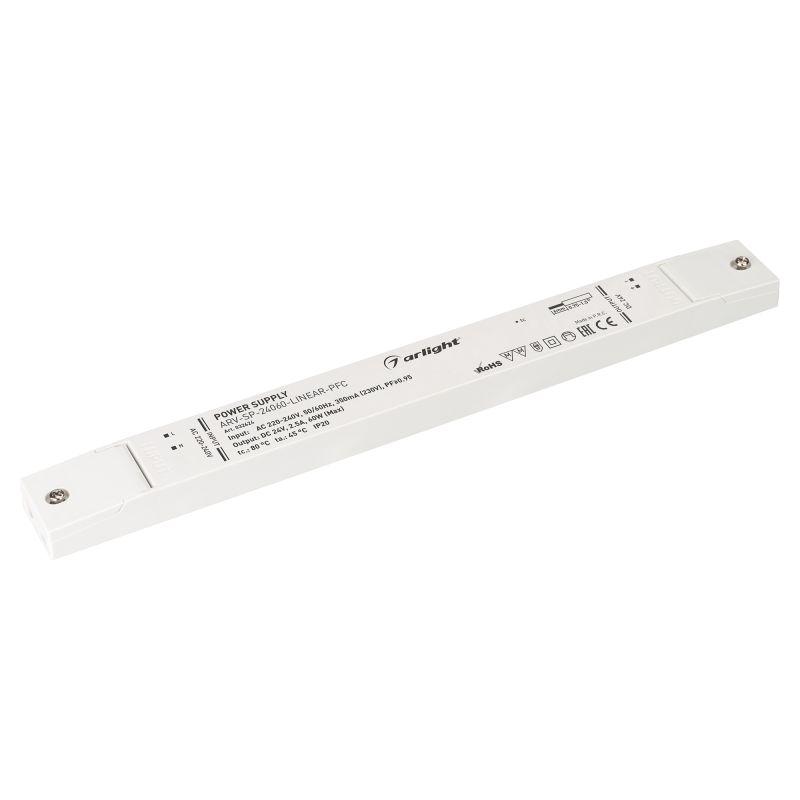блок питания arv-sp-24060-linear-pfc 24в 2.5а 60вт ip20 пластик 5 лет arlight 032624 от BTSprom.by