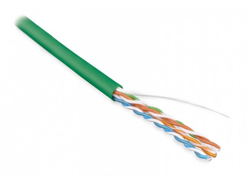 кабель витая пара u/utp кат.5e 4 пары 24 awg ож solid lszh нг(с)-hf uutp4-c5e-s24-in-lszh-gn-100 зел. (уп.100м) hyperline 273508 от BTSprom.by