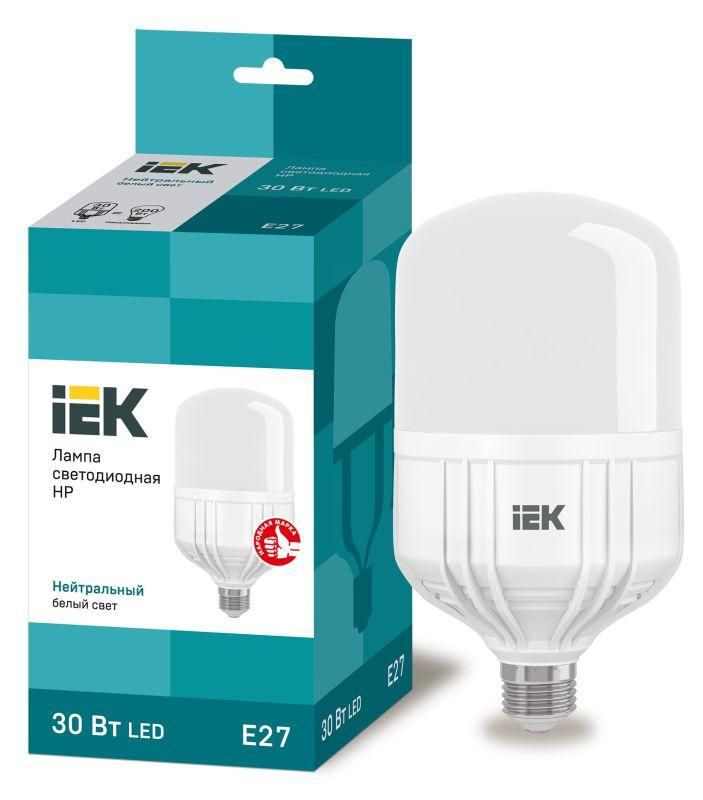 лампа светодиодная hp 30вт 4000к нейтр. бел. e27 230в iek lle-hp-30-230-40-e27 от BTSprom.by