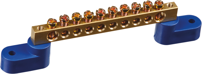 шина нулевая 90 729 obb-m69-10c2-b на двух угловых изоляторах онлайт 90729 от BTSprom.by