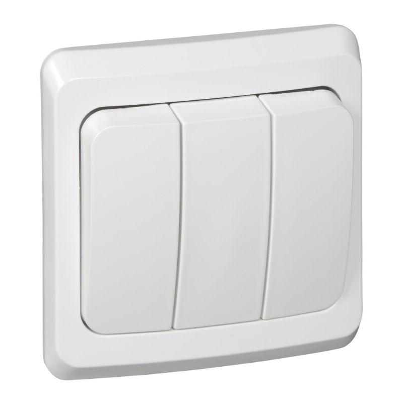 выключатель 3-кл. сп этюд 10а ip20 бел. se bc10-003b от BTSprom.by