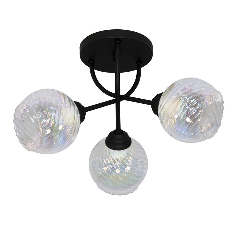 светильник "вита" 131 (плафон 8334) нпб 01-3х60-193 e27 (им) потолочн. черн. муар. элетех 1005405396 от BTSprom.by