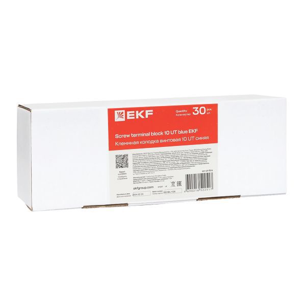  Колодка клеммная винтовая 16 UT син. EKF scr-ut-16-b фото в каталоге от BTSprom.by