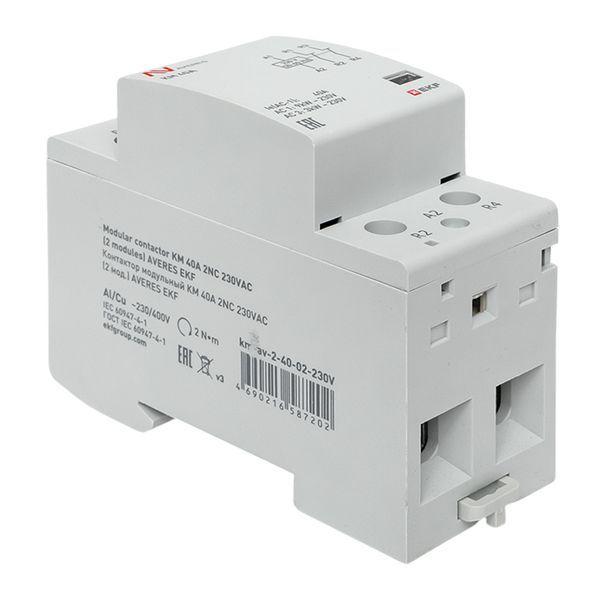  Контактор модульный КМ 40А 2NC 230В AC (2 мод.) AVERES EKF km-av-2-40-02-230V фото в каталоге от BTSprom.by