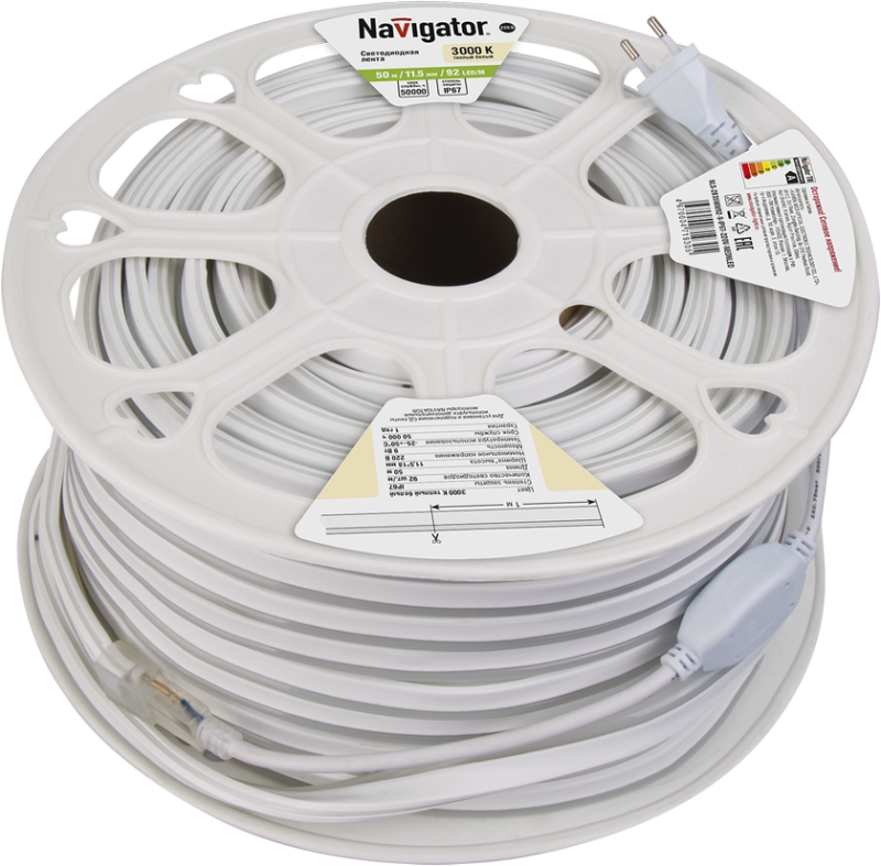 лента светодиодная 71 930 nls-2835ww92-9-ip67-220v-neonled 9вт/м (уп.20м) navigator 71930 от BTSprom.by