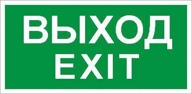 пиктограмма пэу 011 "выход/exit" 260х117 бел. oracal uran standard ст 2502004930 от BTSprom.by