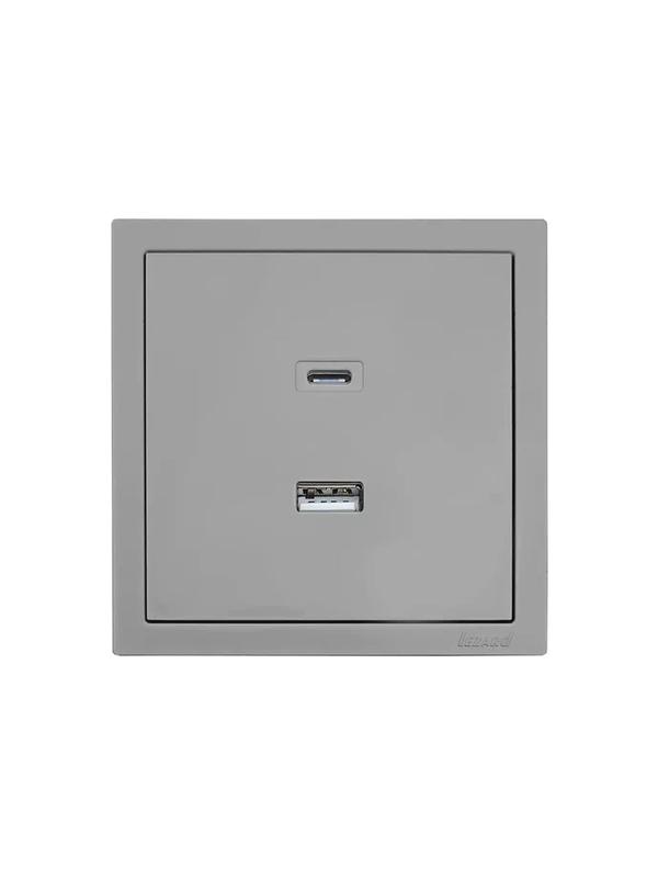  Розетка Type-C+ USB разъем СП ZIMA IP20 сер. матов. LEZARD 704-7488-192TC фото в каталоге от BTSprom.by