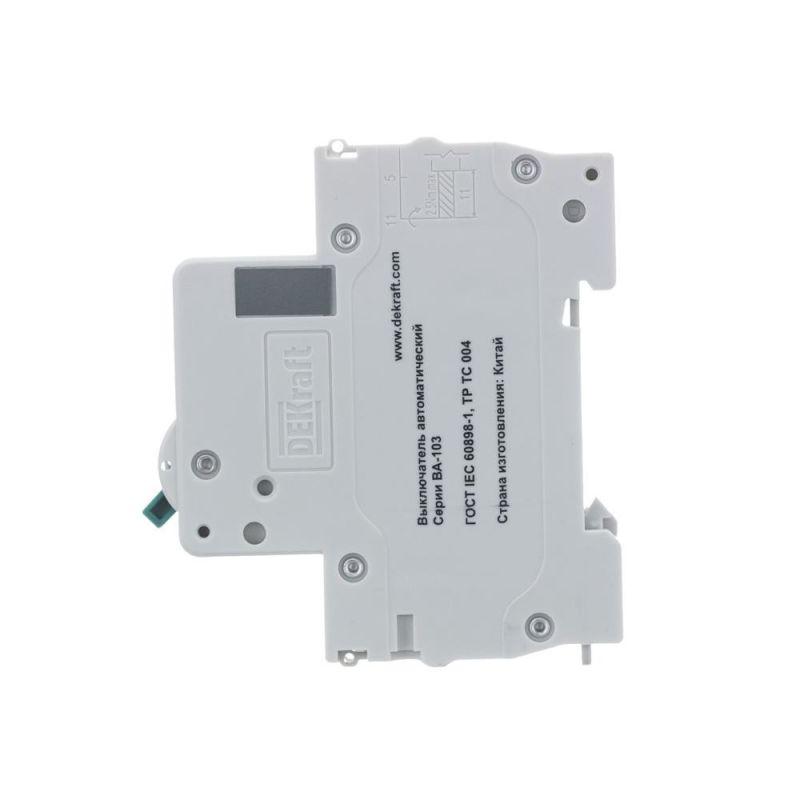  Выключатель автоматический модульный 1п C 6А 6кА ВА-103 DEKraft 12269DEK фото в каталоге от BTSprom.by