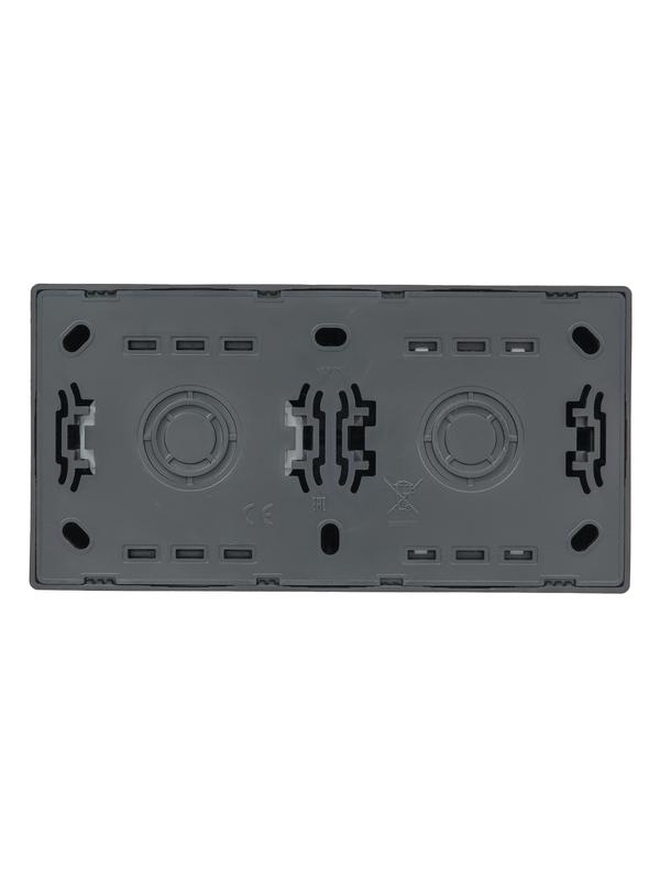  Блок ОП LETO (1-кл. выключатель + 1-м розетка с заземл.) горизонт. графит LEZARD 752-3400-170BAP фото в каталоге от BTSprom.by