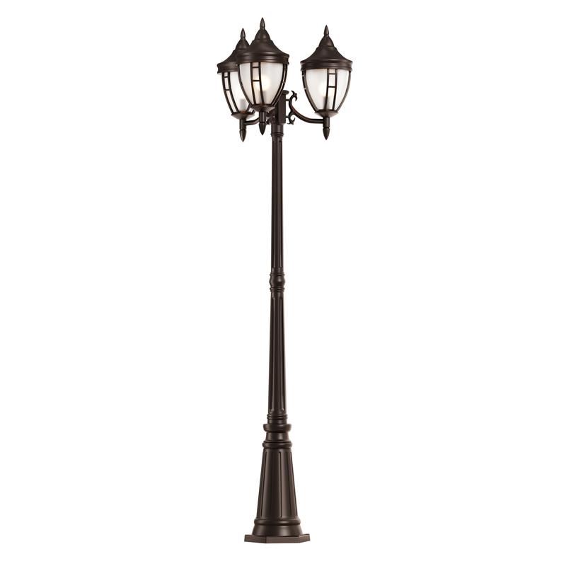  Светильник Rivoli 3х60Вт E27 IP44 садово-парковый Maytoni O026FL-03B фото в каталоге от BTSprom.by