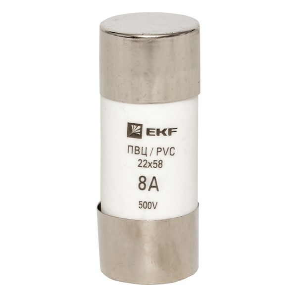  Вставка плавкая цилиндрическая ПВЦ 22х58 8А EKF pvc-22x58-8 фото в каталоге от BTSprom.by