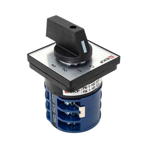  Переключатель кулачковый ПК-1-102 2п 32А "0-1-2-3" EKF pk-1-102-32 фото в каталоге от BTSprom.by