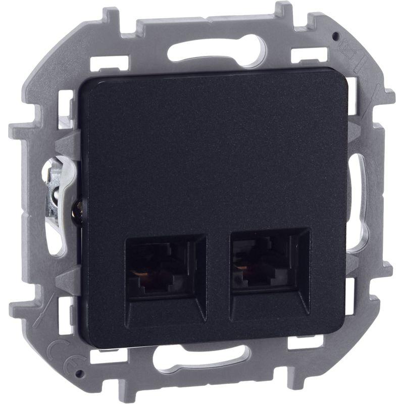 розетка компьютерная 2-м inspiria rj45 кат.5e utp антрацит iek 673838 от BTSprom.by